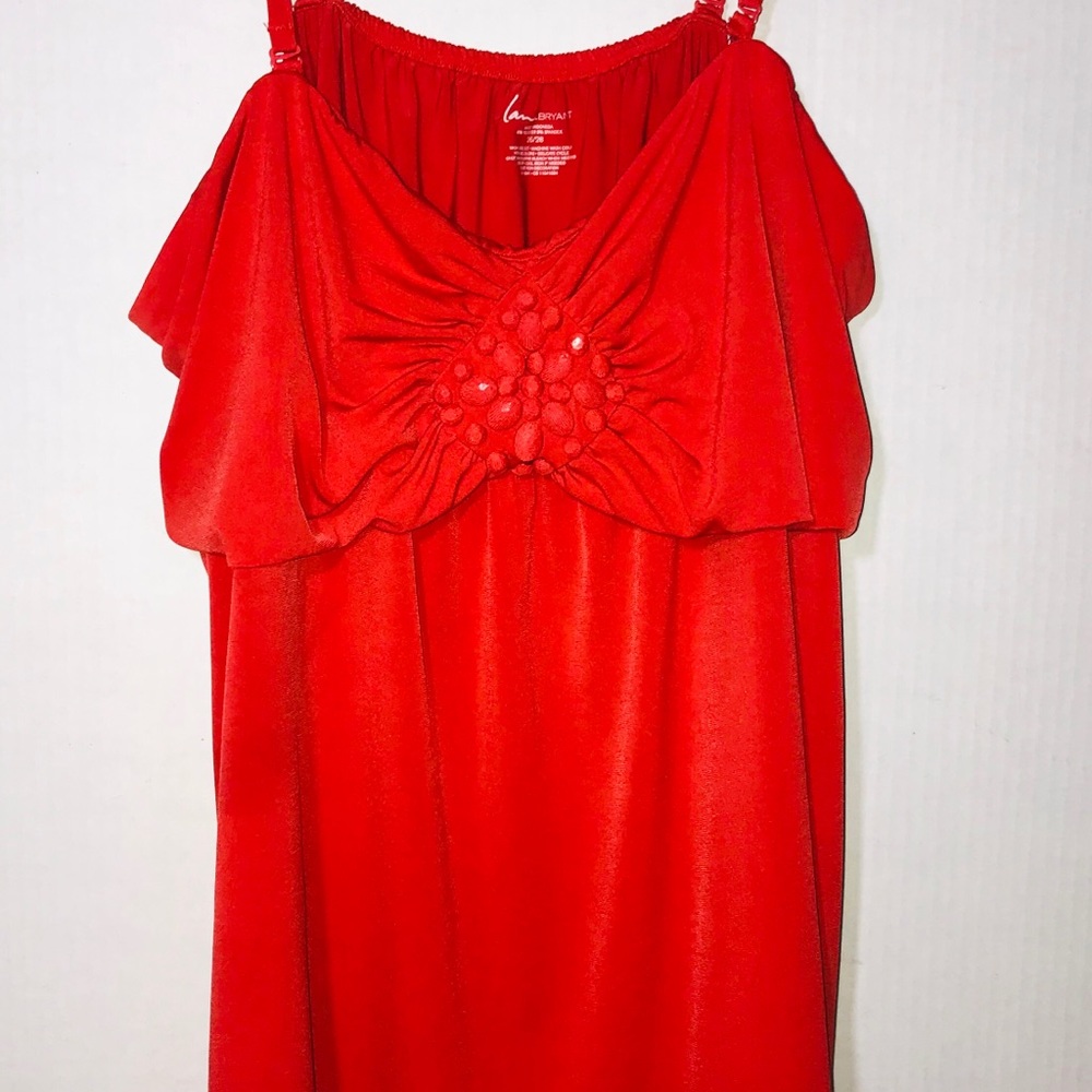 Lane Bryant Orange Top with Removable Straps 26 28